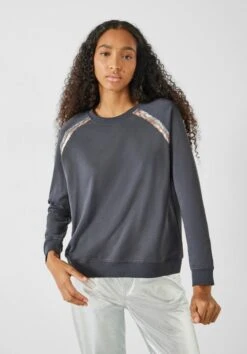Aurelia Metallic Raglan Sweatshirt