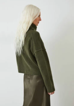 Meryll Crop Wool Blend Roll Neck Jumper -Women Clothing Sale 007039 2016 03