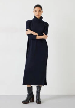 Roll Neck Wool Jumper Dress