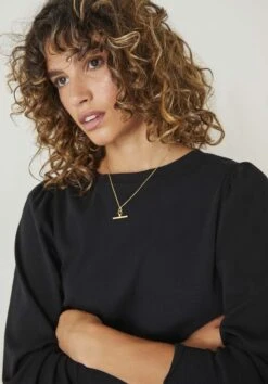 Emily Puff Sleeve Jersey Top -Women Clothing Sale 007404 0456 04