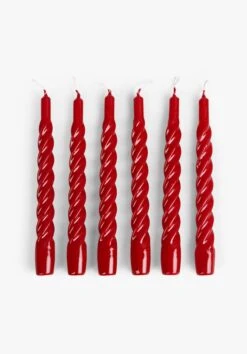 Anna And Nina Twisted Candles Set Of 6
