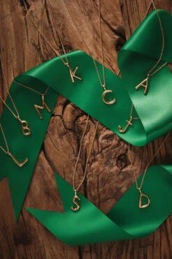 Gaia Letter Pendant Necklace