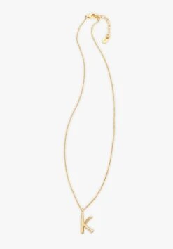 Gaia Letter Pendant Necklace -Women Clothing Sale 007688 3037 1 K