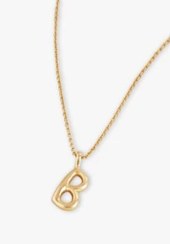 Gaia Letter Pendant Necklace -Women Clothing Sale 007688 3037 2 B