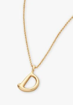 Gaia Letter Pendant Necklace -Women Clothing Sale 007688 3037 2 D