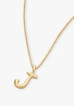Gaia Letter Pendant Necklace -Women Clothing Sale 007688 3037 2 J