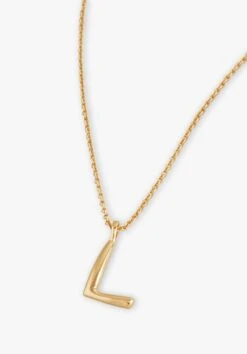 Gaia Letter Pendant Necklace -Women Clothing Sale 007688 3037 2 L