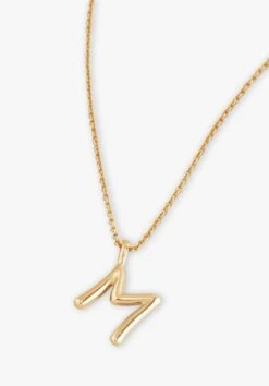 Gaia Letter Pendant Necklace -Women Clothing Sale 007688 3037 2 M