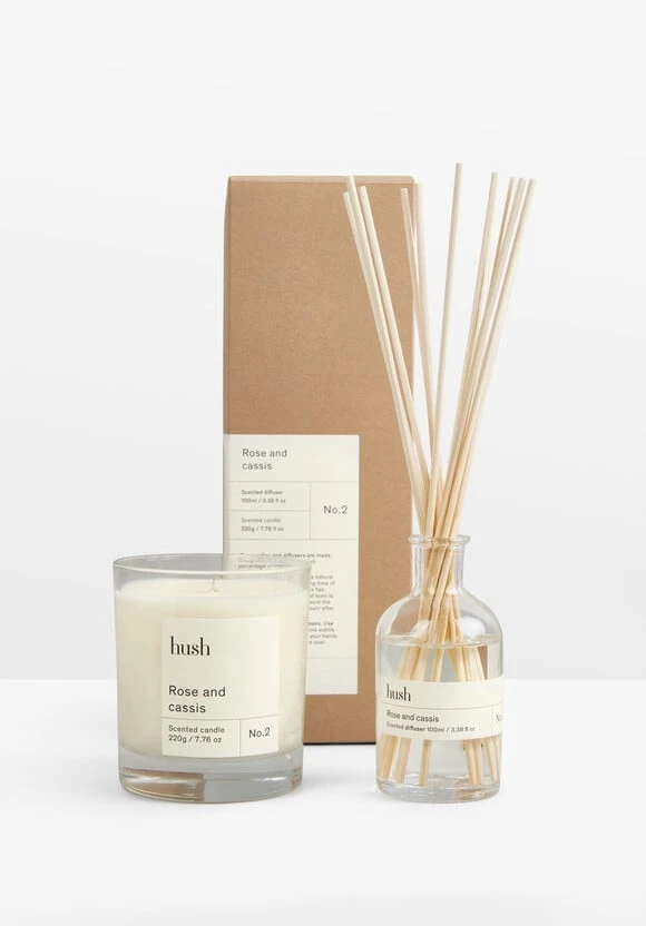 Candle And Diffuser Set - Rose & Cassis 4 Candle And Diffuser Set - Rose & Cassis - Image 2