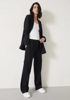 Courtney Cargo Pinstripe Wool Blend Trousers