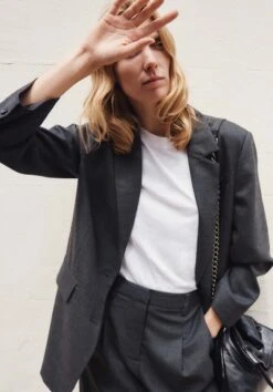 Carla Tailored Wool Blend Blazer