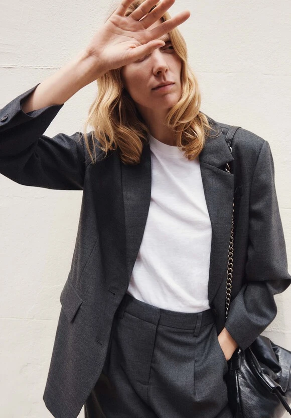 Carla Tailored Wool Blend Blazer 3 Carla Tailored Wool Blend Blazer