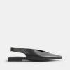 Liah Slingback Pointed Leather Flats -Women Clothing Sale 009412 2762 01