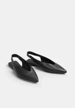 Liah Slingback Pointed Leather Flats -Women Clothing Sale 009412 2762 03