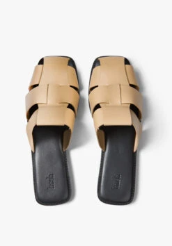 Penelope Leather Cage Mule Flats -Women Clothing Sale 009413 2794 04