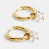 Ellie Enamel Star Hoop Earring -Women Clothing Sale 009430 3037 01