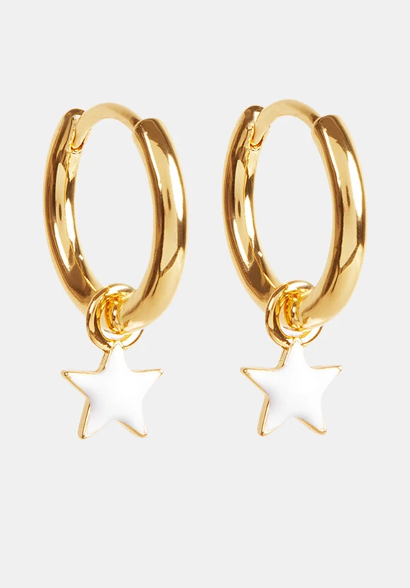 Ellie Enamel Star Hoop Earring 5 Ellie Enamel Star Hoop Earring - Image 3