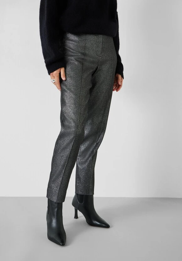 Hazel Metallic Cigarette Trousers 4 Hazel Metallic Cigarette Trousers - Image 2