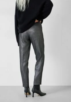Hazel Metallic Cigarette Trousers 12 Hazel Metallic Cigarette Trousers -Women Clothing Sale 009476 0456 03