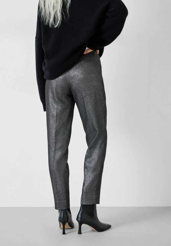 Hazel Metallic Cigarette Trousers 5 Hazel Metallic Cigarette Trousers - Image 3