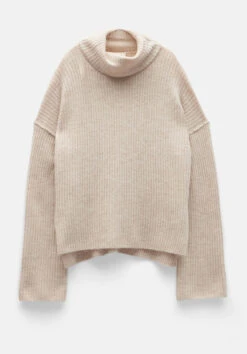 Keily Ribbed Roll Neck Wool Blend Jumper -Women Clothing Sale 009522 4146 07 4