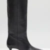 Camila Leather Kitten Heel Knee Boots -Women Clothing Sale 009553 2762 01