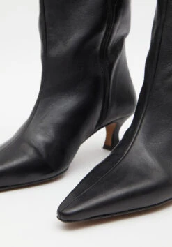Camila Leather Kitten Heel Knee Boots 15 Camila Leather Kitten Heel Knee Boots -Women Clothing Sale 009553 2762 05
