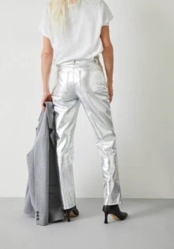 Silver Leather Trousers 17 Silver Leather Trousers -Women Clothing Sale 009647 2892 03