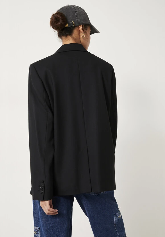 Double Breasted Wool Blend Blazer 5 Double Breasted Wool Blend Blazer - Image 3