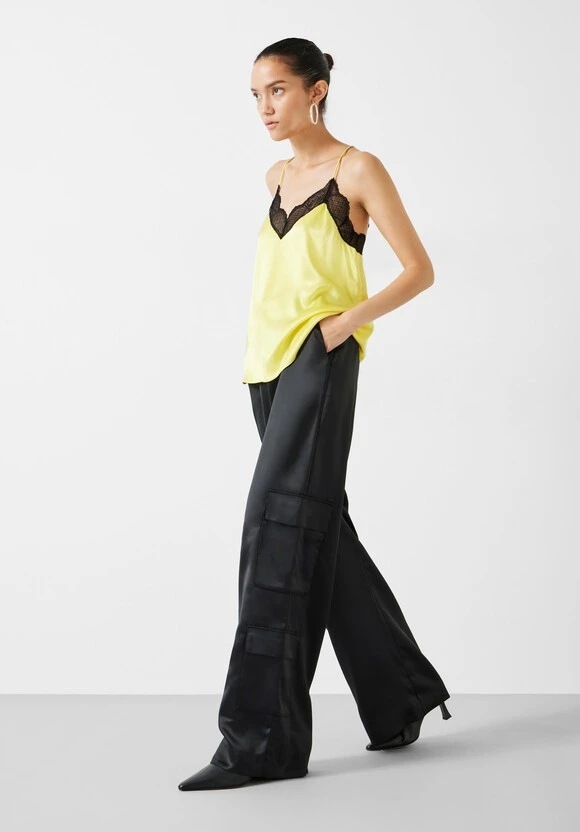 Katy Satin Wide Cargo Trousers 3 Katy Satin Wide Cargo Trousers