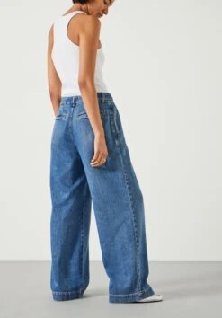 Lya Pleated Wide-Leg Jeans -Women Clothing Sale 009708 2797 03