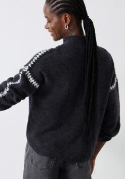 Celine Contrast Stitch Wool Blend Jumper -Women Clothing Sale 009717 2806 03