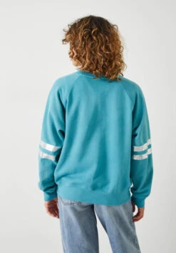 Metallic Stripe Relaxed Sweatshirt -Women Clothing Sale 009771 1812 03