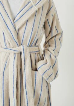 Renée Striped Cotton Towelling Robe -Women Clothing Sale 009840 0340 04
