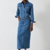 Tate Denim Maxi Shirt Dress -Women Clothing Sale 009907 2797 01