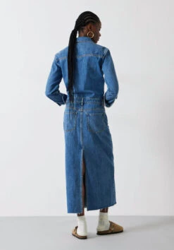 Tate Denim Maxi Shirt Dress -Women Clothing Sale 009907 2797 03