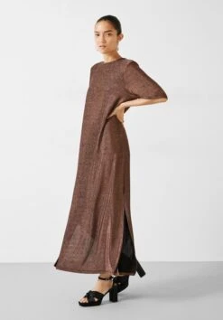 Glitter Maxi T-shirt Dress -Women Clothing Sale 010000 4444 04