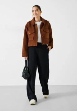 Melony Pipe Detail Straight-Leg Trousers