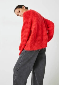 Tabby Fluffy Crew Jumper -Women Clothing Sale 010612 4197 03