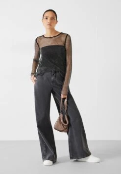 Una Sparkle Long Sleeve Top -Women Clothing Sale 010967 0456 02