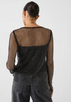 Una Sparkle Long Sleeve Top -Women Clothing Sale 010967 0456 03