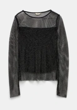 Una Sparkle Long Sleeve Top -Women Clothing Sale 010967 0456 07 6